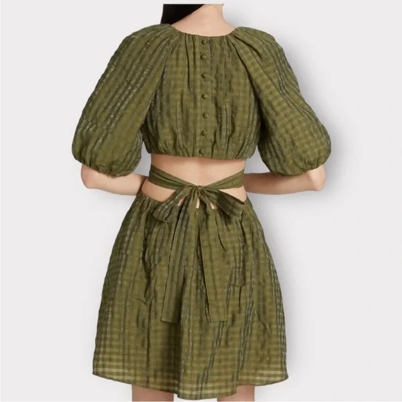 Moon River Small Green Cutout Dress - Picture 2 of 6